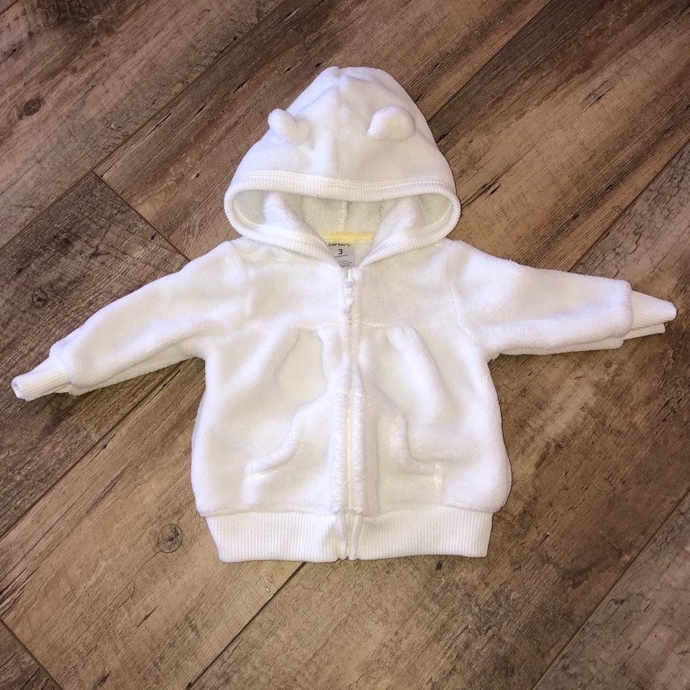 Infant Fleece Hoody with Bear Ears - EUC